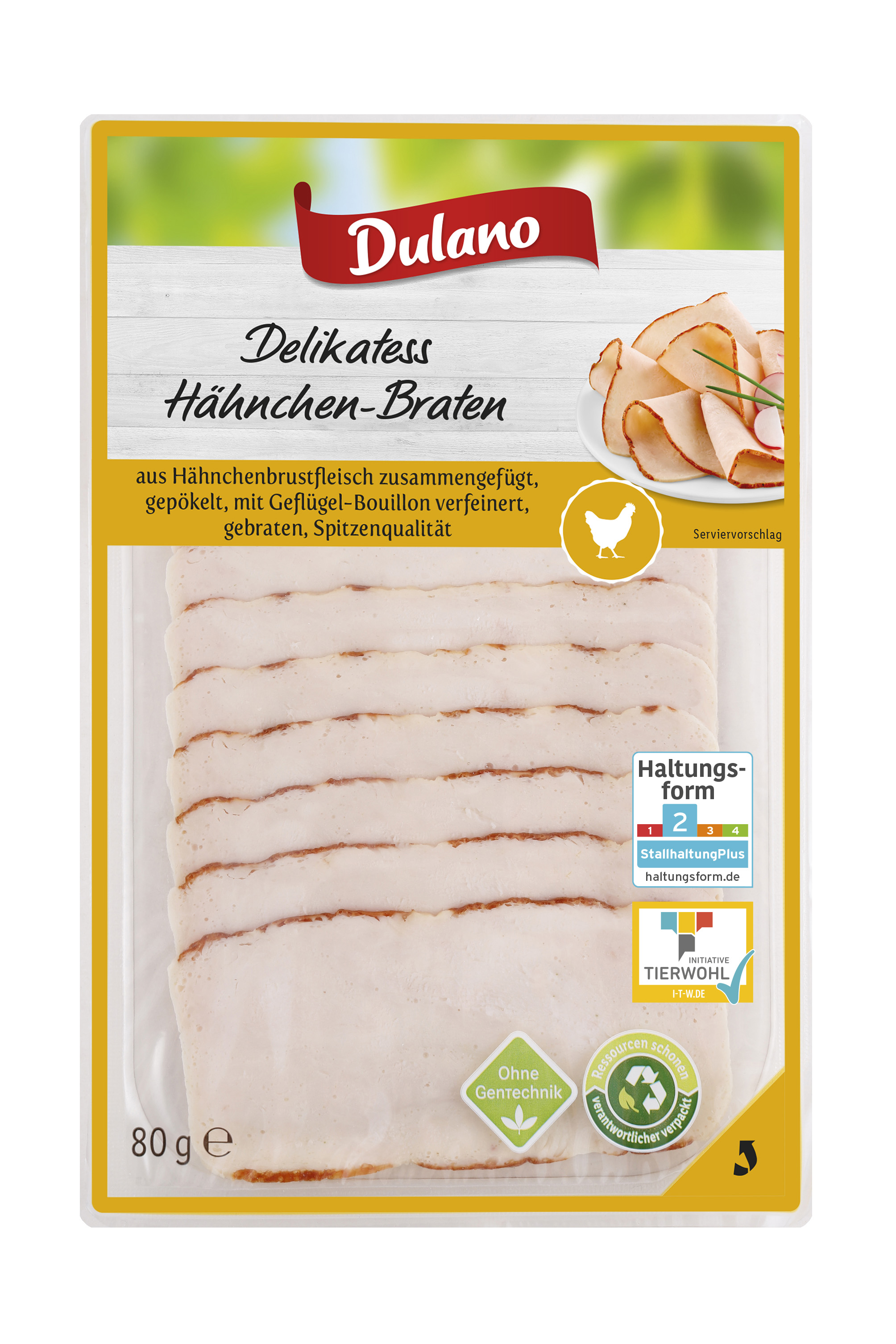 Dulano (Lidl) · Hähnchenbraten (80 grams) zur Mühlen Gruppe Markenvertriebs  GmbH Chicken Sausages - Prepared/Processed Food / Beverage / Tobacco  Meat/Poultry/Sausages Meat/Poultry Sausages - Prepared/Processed · mynetfair