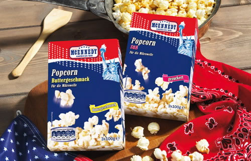 McEnnedy (Lidl) · Popcorn für die Mikrowelle, süß (3 x 100 Gramm) - -  Popcorn (Ungekühlt haltbar) Lebensmittel / Getränke / Tabakwaren Fertig-  und Halbfertiggerichte / Desserts / Snacks Snacks / Knabberartikel ·  mynetfair